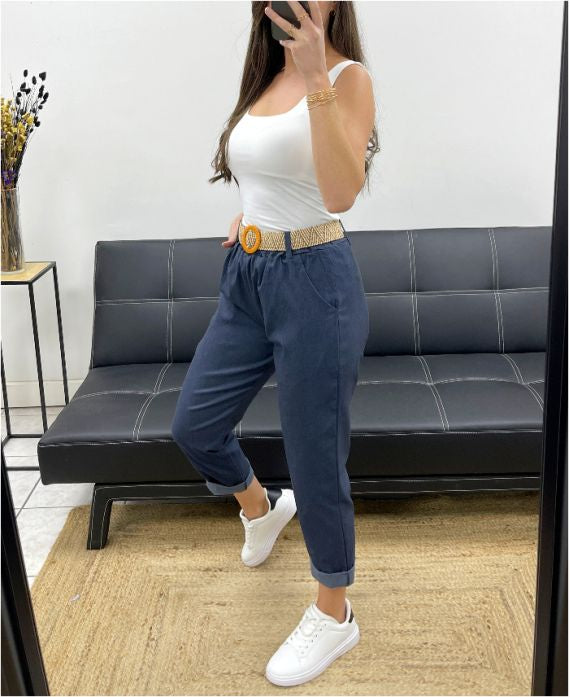 Pantalon avec ceinture