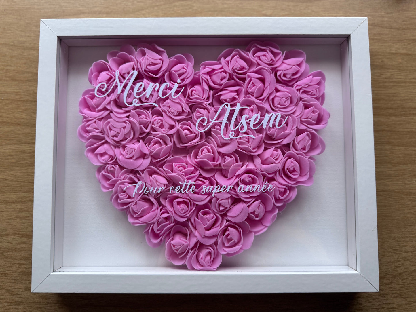 Cadre Merci ATSEM couleur blanc