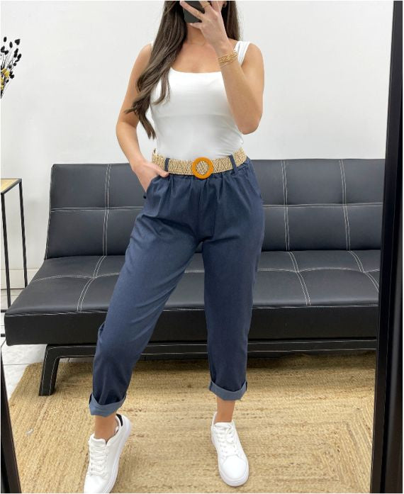 Pantalon avec ceinture